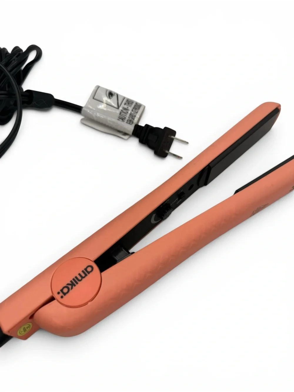 amika Coral Pink Mini Flat Iron Hair Straightener